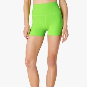 Beyond Yoga Spacedye All for Run Short in Limemade